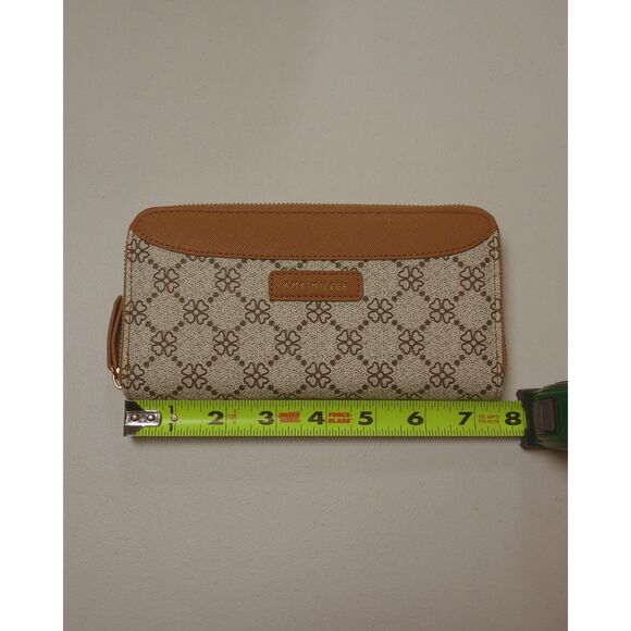 Amy Miller Backpack Wallet Set Cream Tan Floral Monogram Y2K 2 Piece Purse